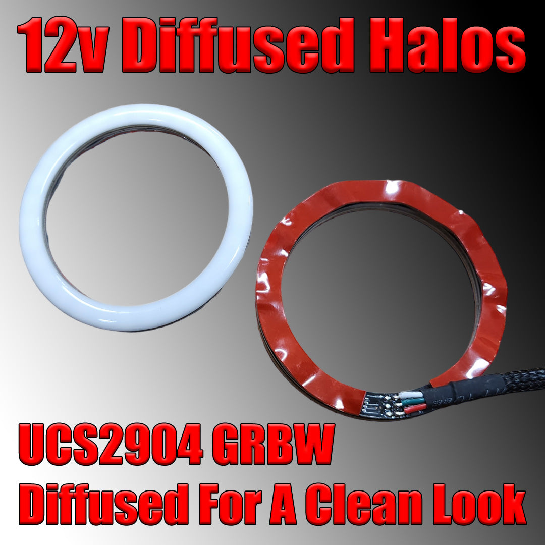 Flow Series 12v Round Halos - Diffused UCS2904 RGBW