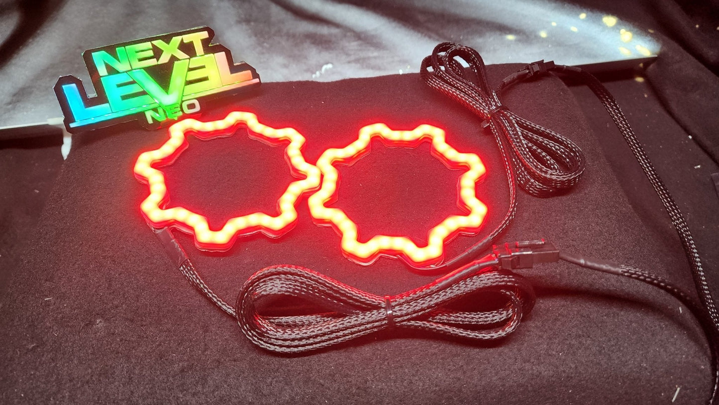 "Gear" RGB Halos - Contrôleur inclus avec DRL et Clignotants