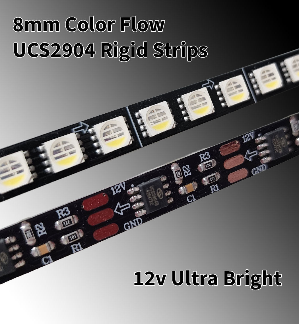 Flow Series 8mm Rigid Strips- UCS2904 RGBW