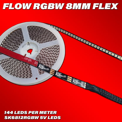Flow Series 8mm Flexible Strips - 5v SK6812 RGBW