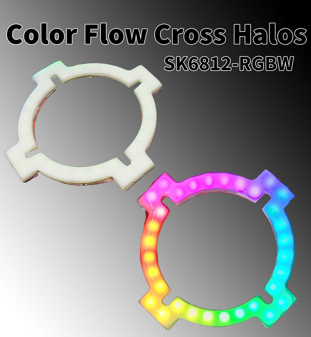 Flow Series Cross Halos - 5v SK6812 RGBW
