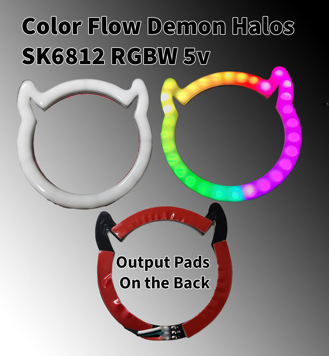 Flow Series Demon Halos - 5v SK6812 RGBW