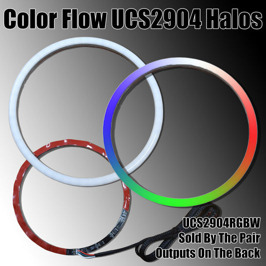 Flow Series 12v Round Halos - Diffused UCS2904 RGBW