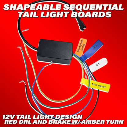 Shapeable Sequential Tail Light Strips W/ Startup