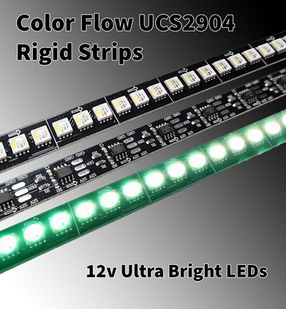 Flow Series 12mm Rigid Strips - UCS2904 RGBW - 2 Half Meter Strips